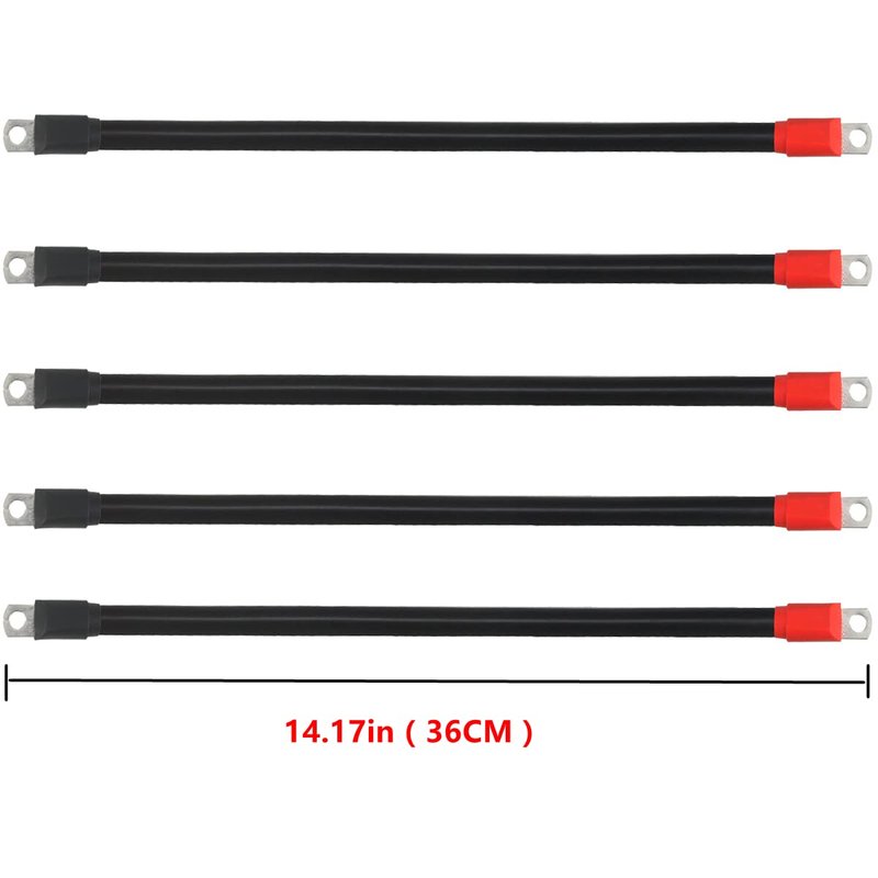 Golf Cart Battery Cable，HKOO Golf Cart Battery Cable Set for Club Car DS 1995-Up 48 Volt 4 Gauge (Set of 5)