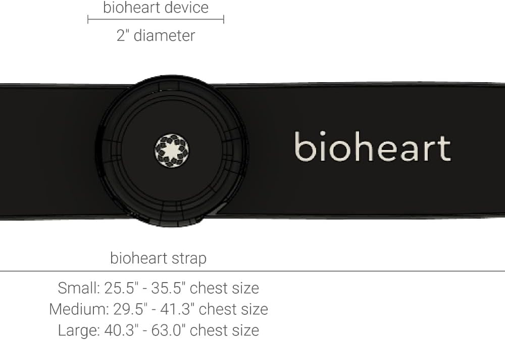 Bioheart 24/7 Continuous Heart Monitor - Smart Wearable Chest Strap with One Month Subscription