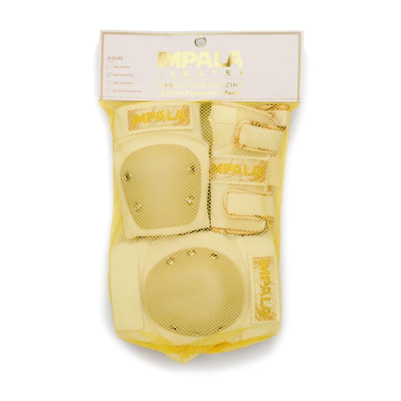 Impala Rollerskates Unisexs Protective Set Marawa Gold M