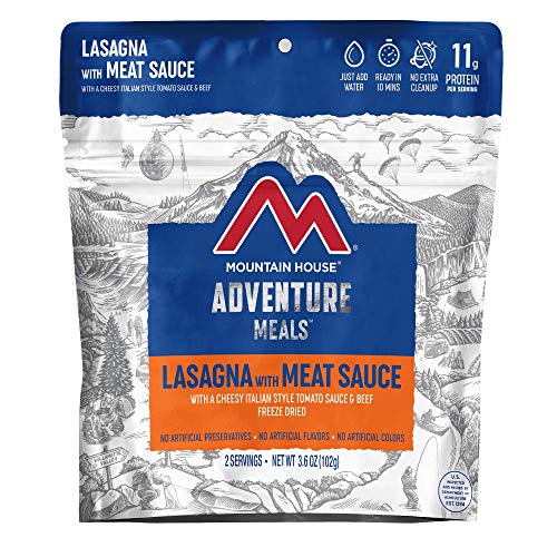 Mountain House Lasagna with Meat Sauce | Freeze Dried Backpacking & Camping Food |6-Pack