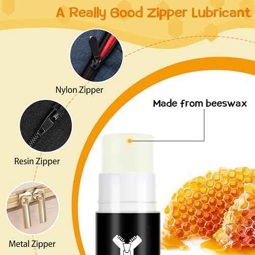 Hunting Zipper Wax Sticks-Portable Snap and Zipper Lubricant-Wax Snap and Zipper Lube for Hunting Clothes Ice Fishing Tents Blinds