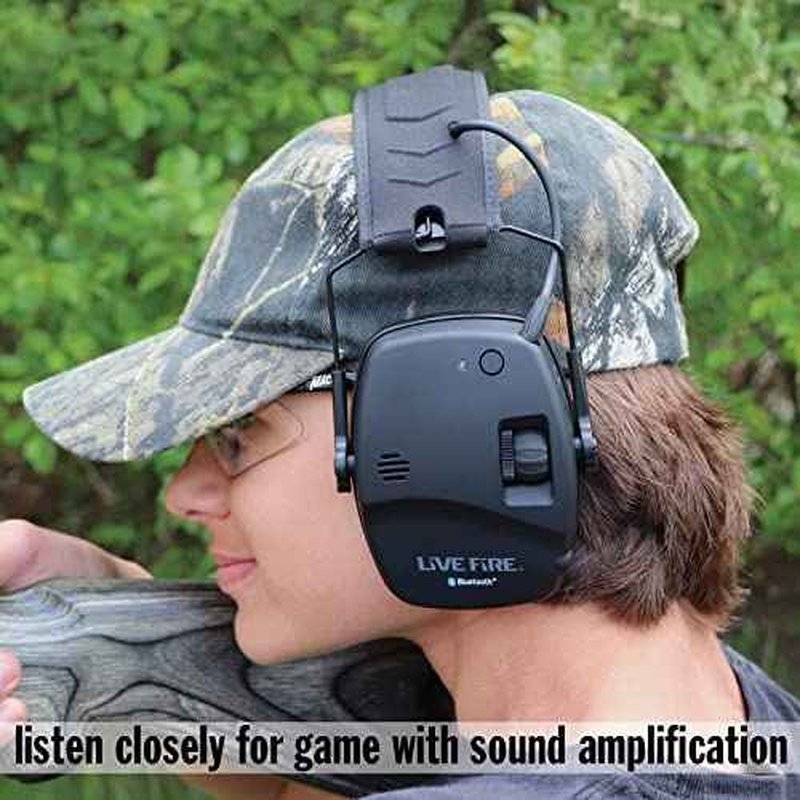 Mack's Live Fire BTX Electronic Shooting Earmuffs with Bluetooth Wireless Technology for Hunting, Tactical, Target, Skeet and Trap Shooting