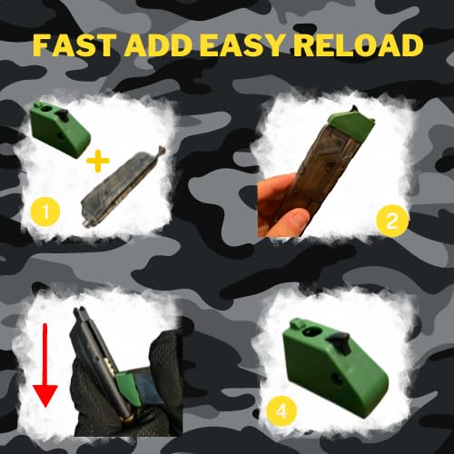 Generic Airsoft Speed Loader for Pistol Magazines Quick and Easy Reload (Dark Green)