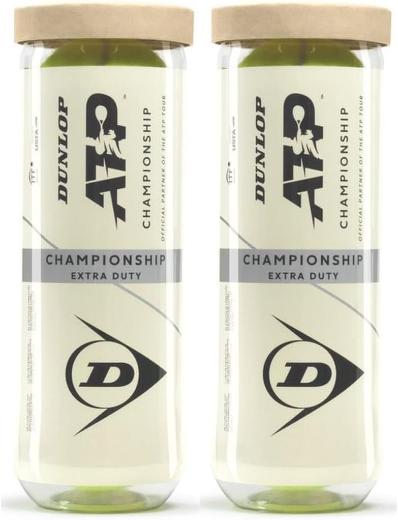 Dunlop ATP Championship Tennis Balls - Extra Duty, Regular Duty & High Altitude | 3 Ball Can Multi-Pack Options