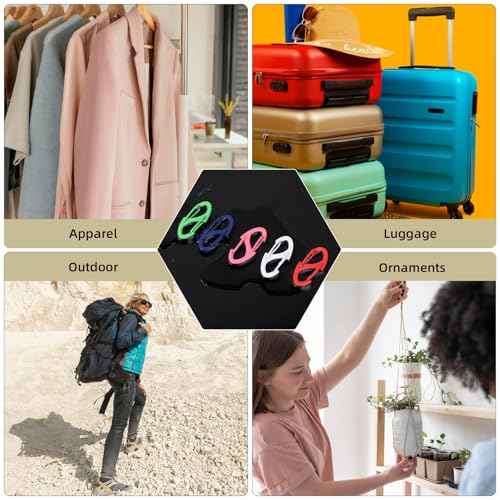 20 Pcs Alloy S Carabiner Clips, Dual Opening Design, Keychain Spring Snap Hooks Mini Carabiner Clip, for Dual Wire Gate Clip Interlocking Keychain Clip Tiny Clip Attachment (Color)