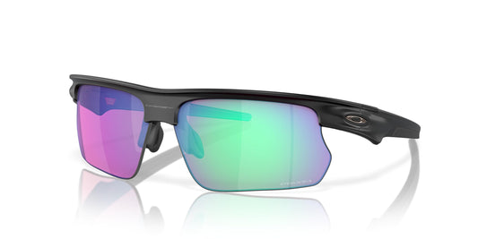 Oakley OO9400 Bisphaera Rectangular Sunglasses, Matte Black/Prizm Golf, 68 mm