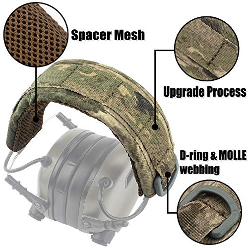 OPSMEN Headband Advanced Modular Headset Cover Fit for All General Tactical Earmuffs Accessories Upgrade Bags Case A-TACS IX