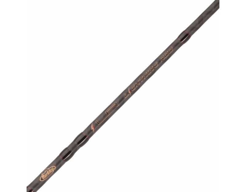 Berkley 7’ Lightning Rod Spinning Rod, One Piece Spinning Rod, 8-14lb Line Rating, Medium Rod Power, Moderate Fast Action, 1/4-5/8 oz. Lure Rating, Brown