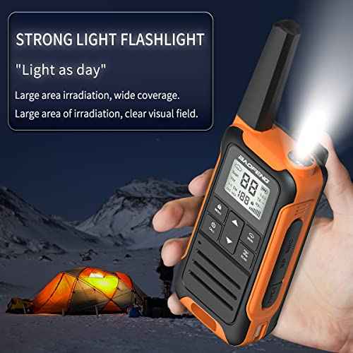 Walkie Talkies Long Range for Adult, FRS Radios Baofeng Walkie-Talkie Rechargeable Handheld Two Way Radio 1400mAh Li-ion Battery USB-C Charger waki Taki for Camping(6 Pack)
