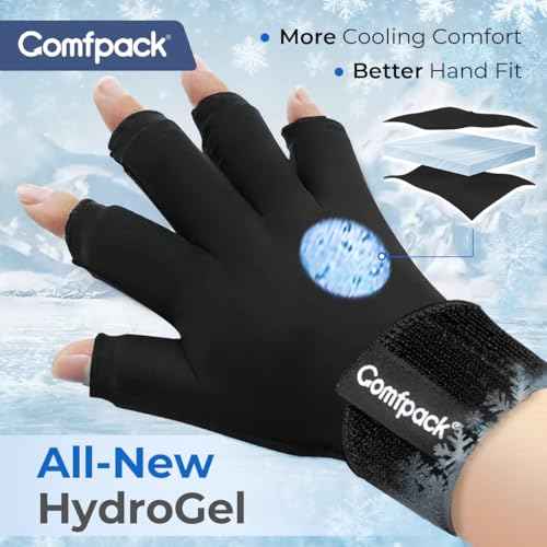 Hand Ice Pack Cooling Ice Glove for Pain Relief, Reusable Gel Finger Ice Pack Sleeve, Hot Cold Therapy Hand Wrist Ice Pack Wrap for Arthritis, Tendinitis, Carpal Tunnel