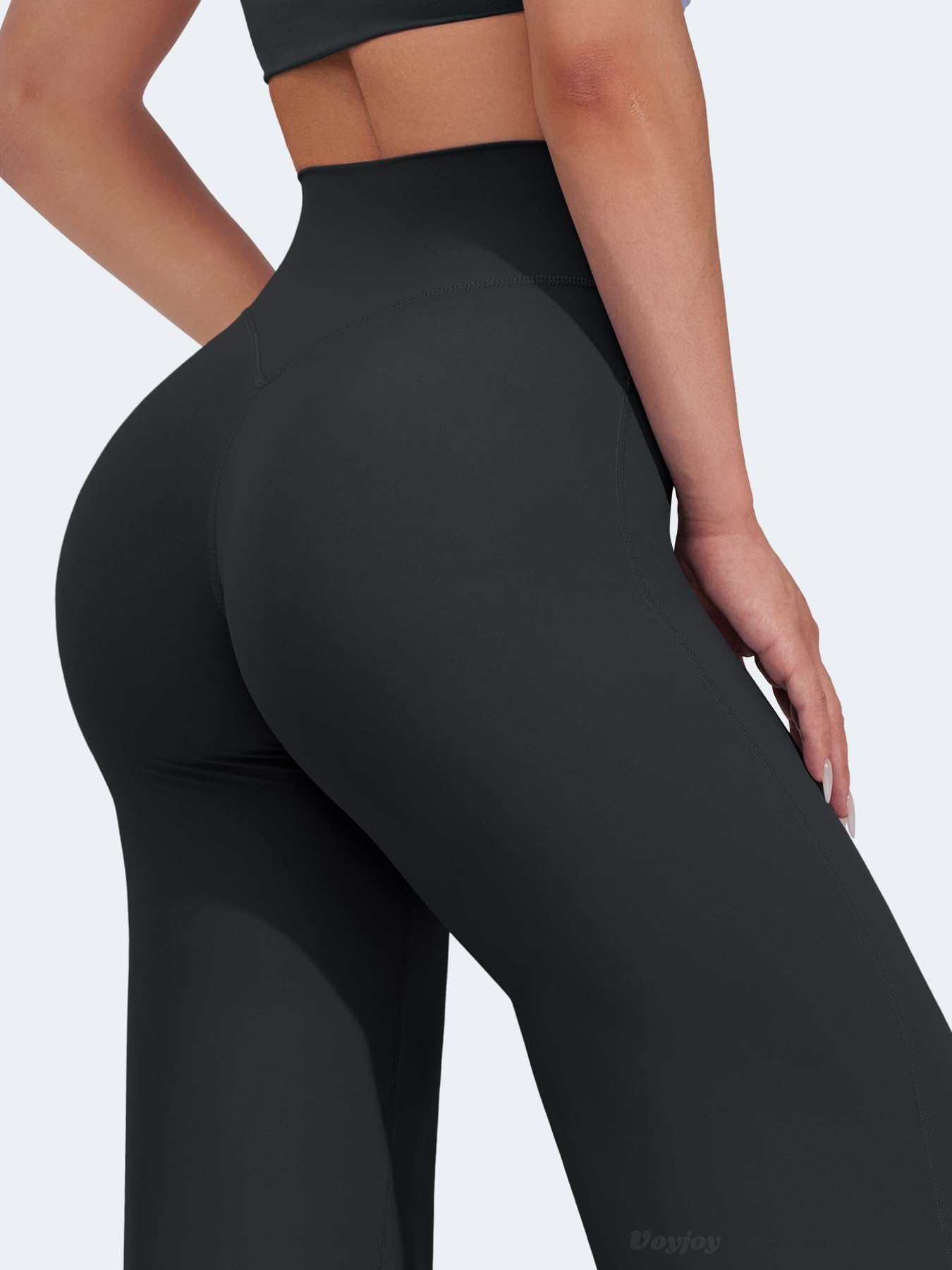 VOYJOY Straight Leggings Bottoms Wide Leg Pants for Women 29"/ 31.5"/33"/35" High Waist Stretch Casual Sweatpants