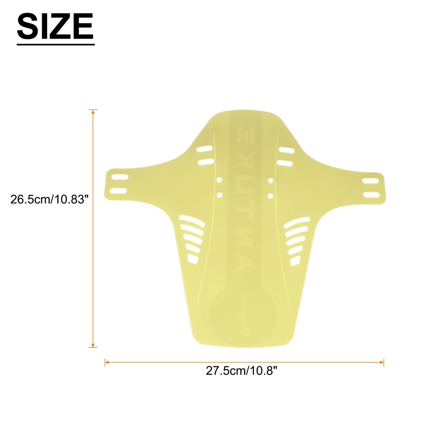 HARFINGTON 2pcs Mountain Bike Mud Guard Front/Rear Mud Guards with Cable Tie Lightweight Fits for MTB Road Bike, Yellow