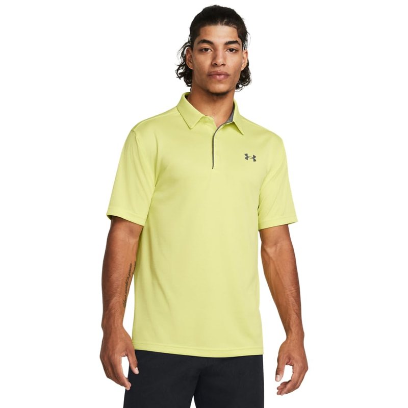 Under Armour Men's Tech Golf Polo, (727) Sonic Yellow / / Pitch Gray, X-Large