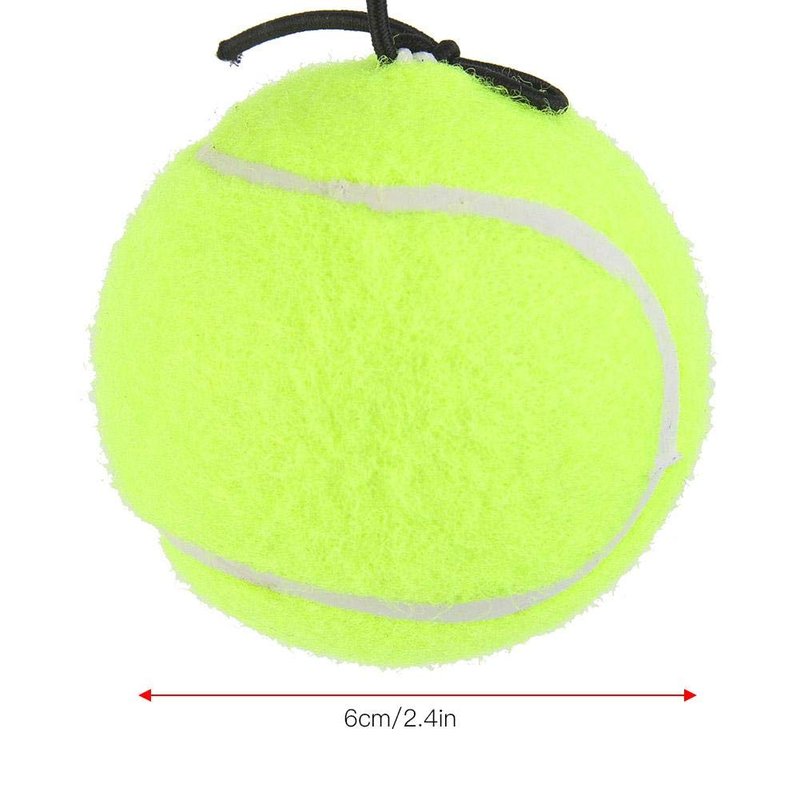 Tennis Beginner Training Ball with Elastic Rubber String for Single Practice - Parking Aid, Woolen Rubber Trainer