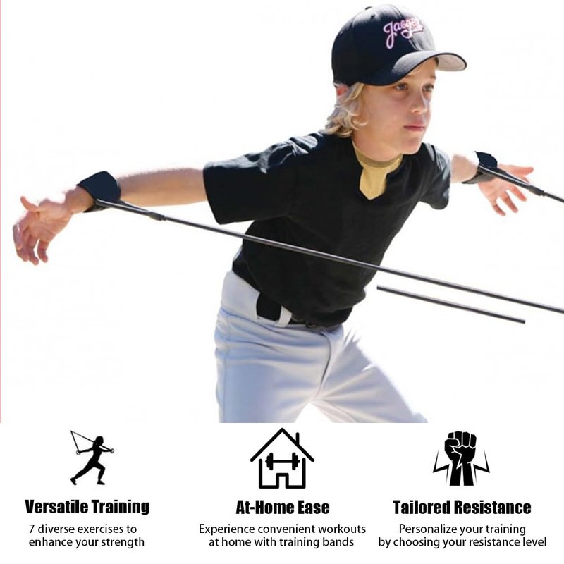 Baseball Softball Resistance Training Bands,Baseball Training Equipment,Baseball Pitching Trainer and Arm Trainer,Softball Training Aid for Pitching Arm Strength Throwing Warm up Stretching