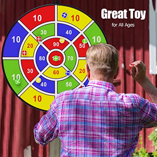 29" Large Dart Board for Kids, BooTaa Kids Dart Board with 12 Sticky Balls, Boys Toys, Indoor/Sport Outdoor Fun Party Play Game Toys, Birthday Gifts for 3 4 5 6 7 8 9 10 11 12 Year Old Boys Girls