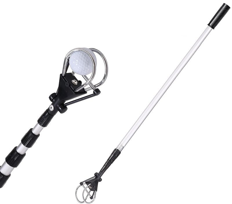 HOW TRUE Golf Ball Retriever, 12ft 15ft 18ft Aluminum Alloy Golf Ball Retriever Telescopic for Water Golf Ball Picker Grabber Golf Accessories Golf Gift (12ft)