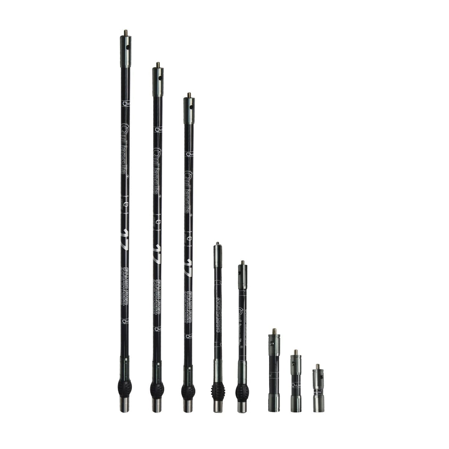 AMEYXGS Balance Bar Stabilizer 3/4/5/10/12/26/28/30 inch Carbon Fiber Bow Stabilizer Extension Pole Rod Bow Stabilizer Weight Silencer Damping for Recurve Bow and Compound Bow (Gray, 10 inch)
