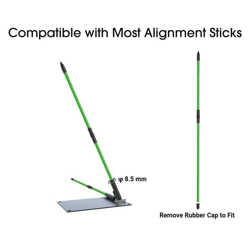 WishDirect Golf Alignment Stick Holder, Angle Adjustable Solid Steel Golf Swing Plane Trainer Aid for Aiming Putting Swing (Alignment Sticks Not Included)