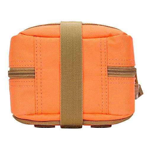 Rip Away Ifak Pouch, Molle First Aid Pouch Empty, Tactical Orange Tear Away Duty Belt Medical EMT Pouches Bag Only for Hiking Camping