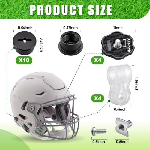 Football Helmet Quick Release Facemask Repair Kit for Speedflex Helmets