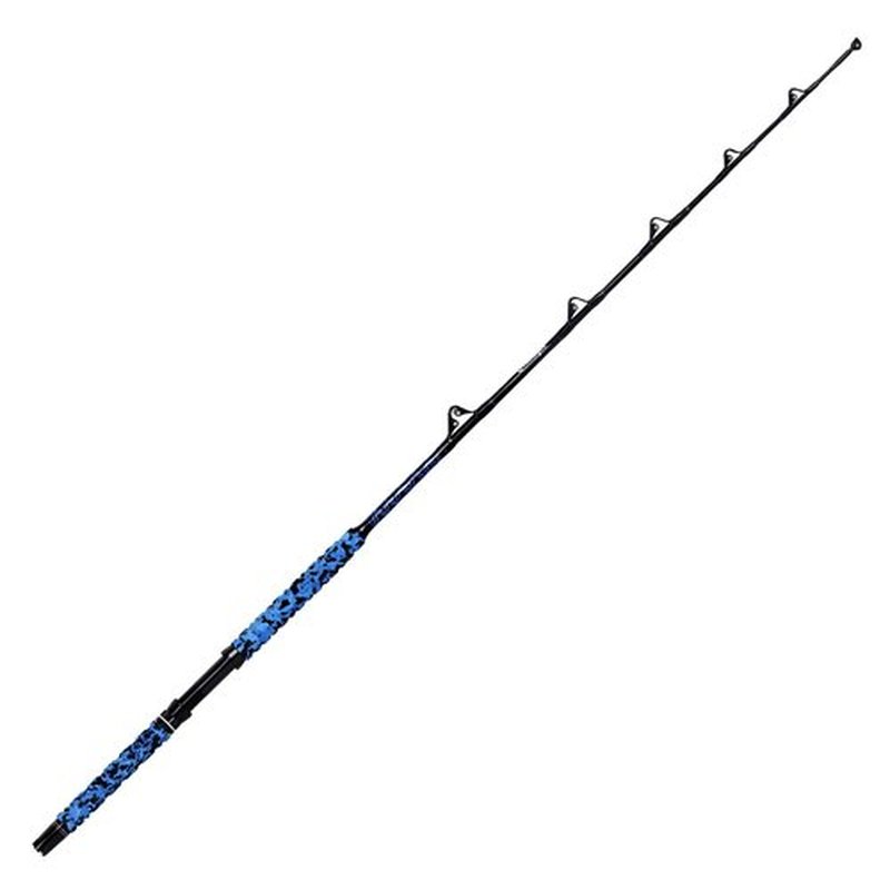 Fiblink Saltwater Offshore Trolling Rod Big Game Rod Conventional Boat Fishing Pole Deep Drop Sea Roller Rod (5’6”, 6’) (Straight Butt, 6' - 80-120lbs)
