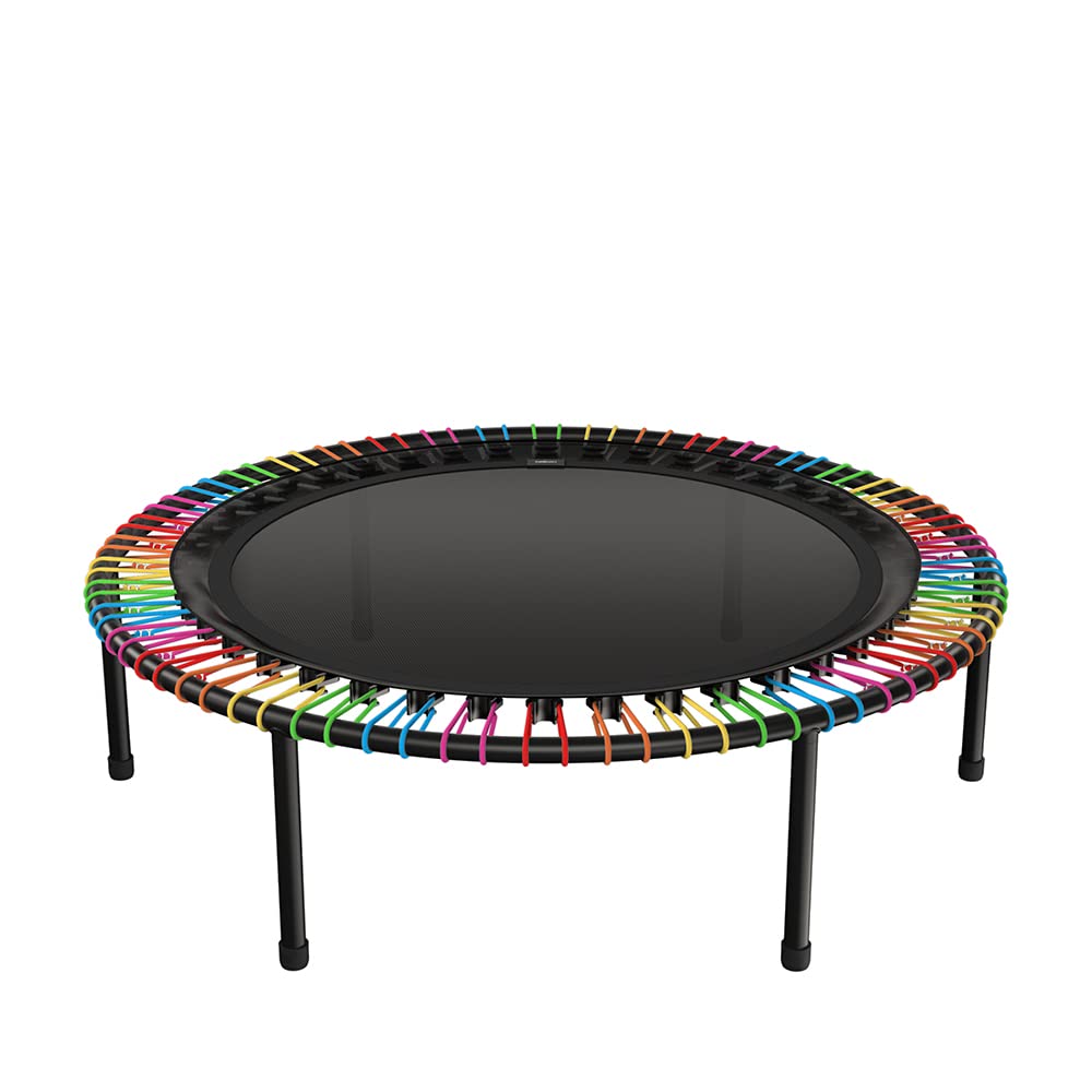 bellicon 39" Fitness Trampoline (Rainbow) with Screw-on Legs and Bungee Suspension up to 320 lbs (Extra Strong)