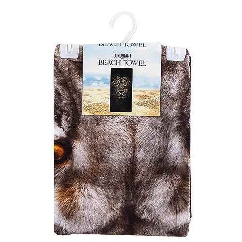 Northwest Classics Beach Towel, 30" x 60", Lion Face Design