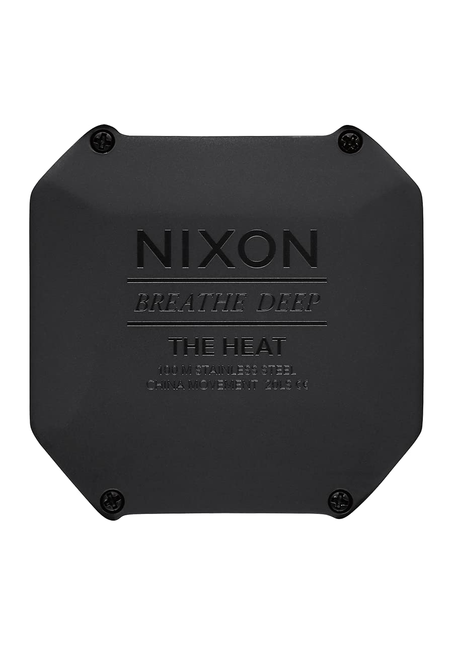 NIXON Heat A1320 - Digital Watch for Men and Women - 100M Water Resistant Exercise Workout and Running Watch - Mens Ultra Thin Lightweight Sport Watches - Custom 38 mm LCD Display, 20mm PU Band