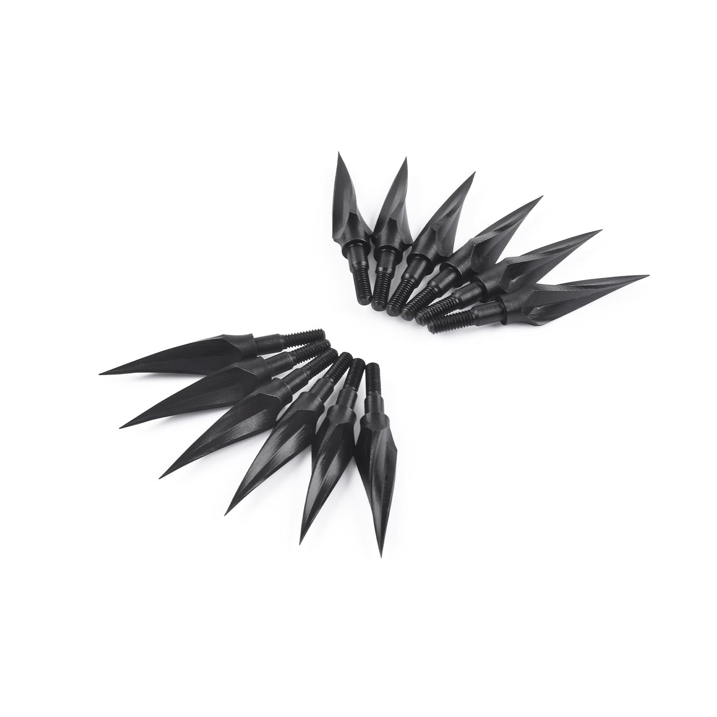 12 Pack Hunting Broadheads 100/120/125/150 Grain Traditional Archery Arrow Tips for Compound Recurve Bow Crossbow Shooting Black
