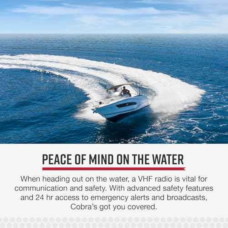 Cobra VHF Marine Radio - MR HH150 FLT - 3 Watt, Floating, Long Range, Handheld, NOAA, International, Waterproof, Submersible, Weather Alerts, LCD Screen, Belt Clip