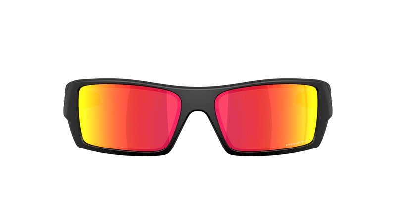 Oakley Gascan OO9014 Rectangular Sunglasses (Matte Black, Prizm Ruby)