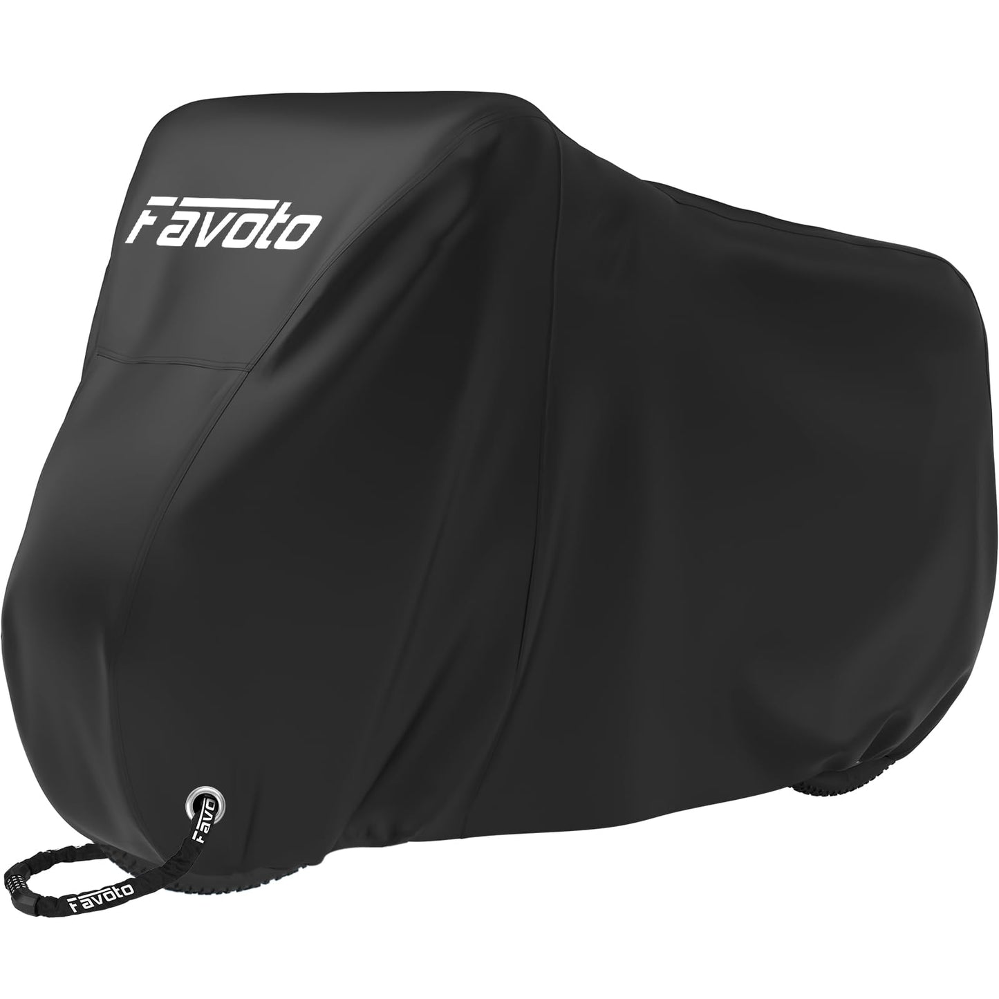 Favoto Bike Cover Waterproof Outdoor - Bicycle Covers for 1 or 2 Bikes Outside Storage Rain Dust Sun Wind Proof with Lock Hole Storage Bag for Ebike Mountain Road Electric Bike