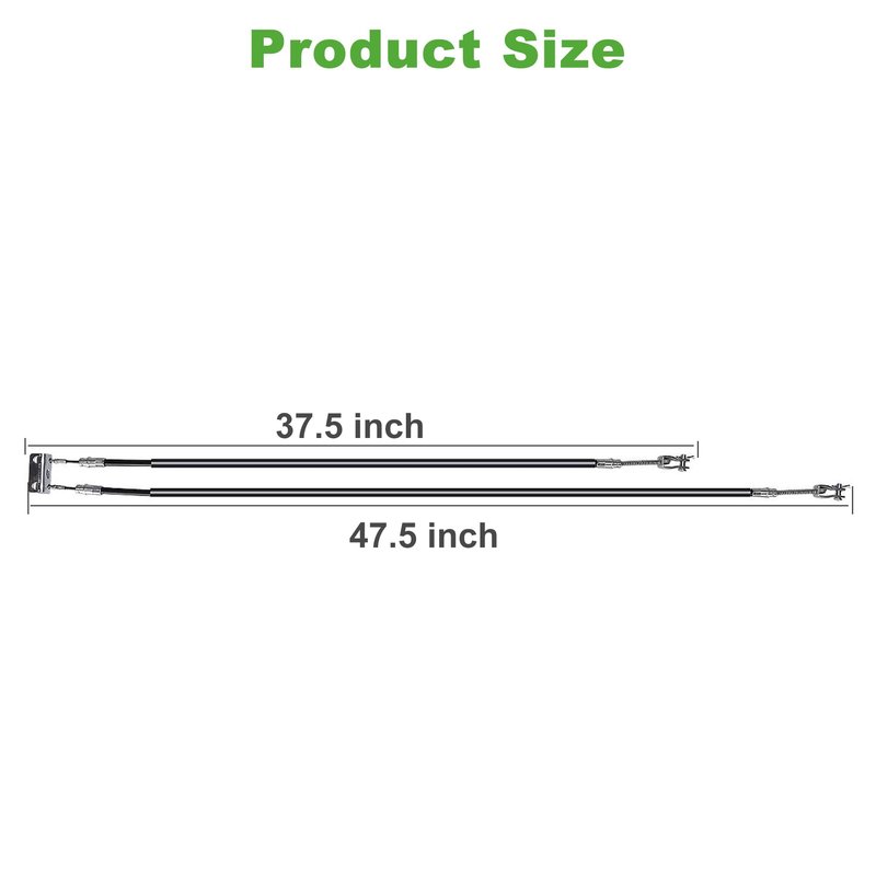 10L0L Brake Cable Set Passenger and Driver Side Fits EZGO (94+) TXT or Medalist Golf Cart Replaces 70969-G03