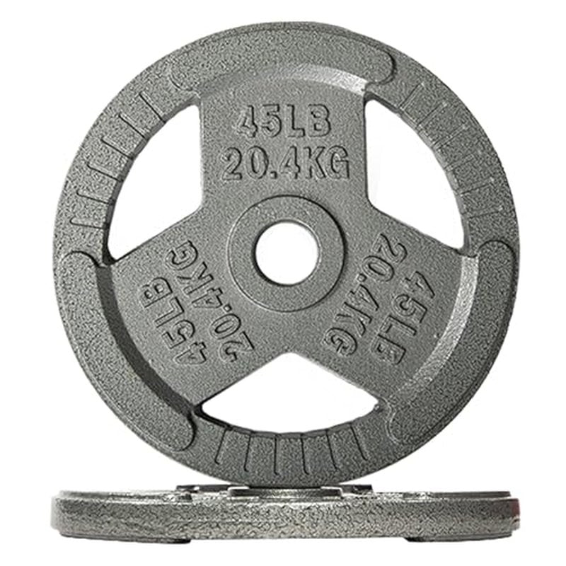 Fitvids Cast Iron 2-Inch Olympic Weight Plate for Strength Training & Weightlifting, Multiple Weights Available