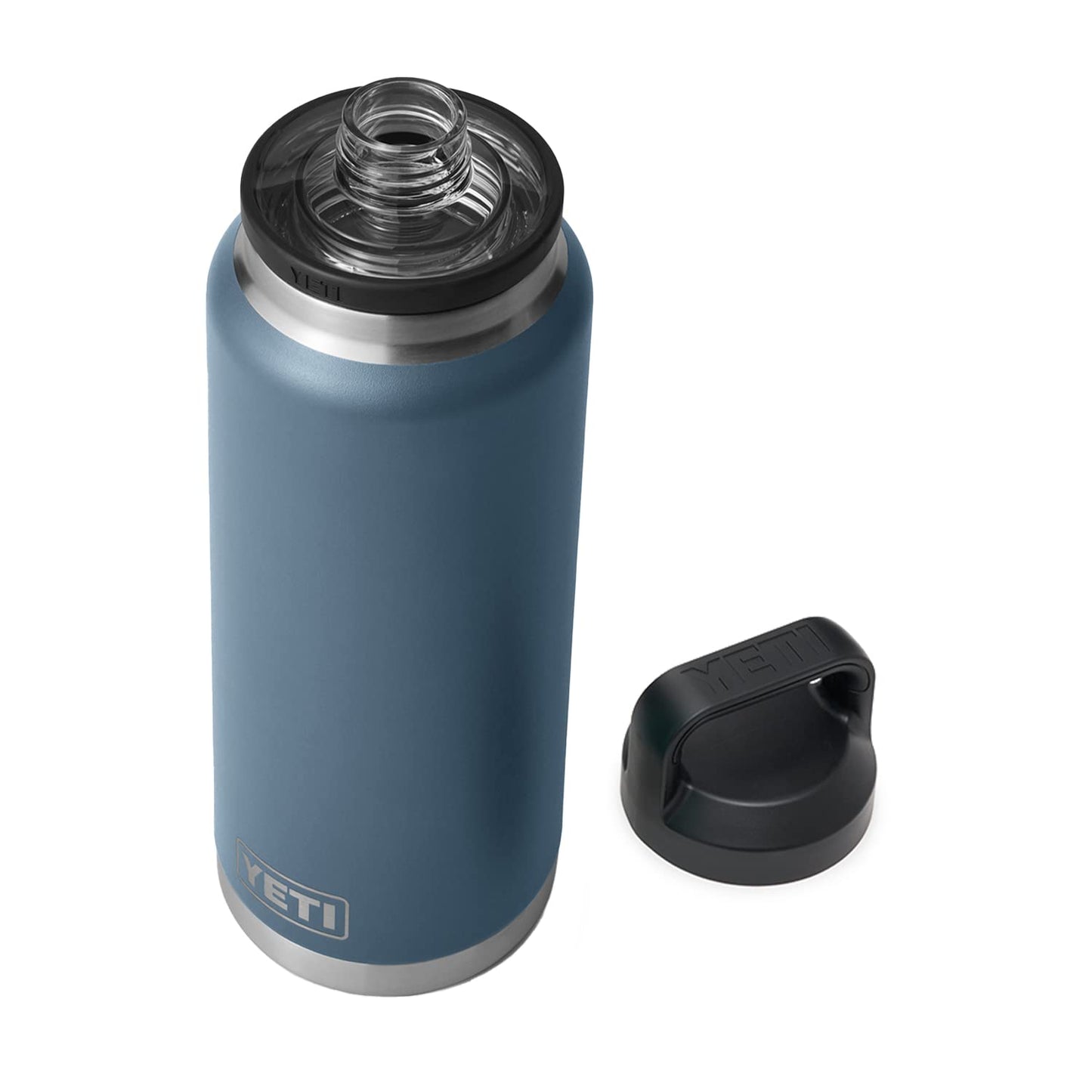 YETI Rambler 36 oz Bottle, Vacuum Insulated, Stainless Steel with Chug Cap, Nordic Blue