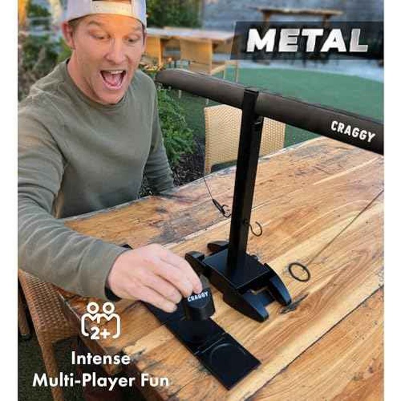 Craggy Games Ring Toss & Shot Ladder Game Hooks XPLR - Portable Aluminum Hook and Ring for Indoor/Outdoor Games - Family Game Night, Party Games, Travel, Multiplayer for Ages 12+