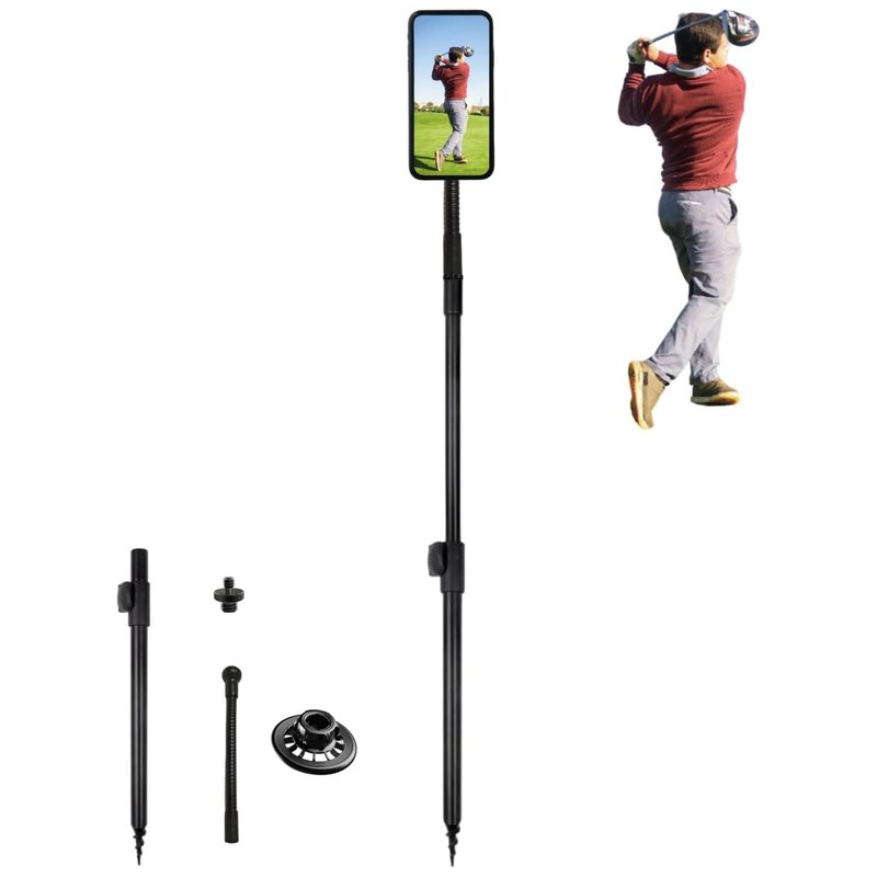 Golf Monopod Selfie Stick, Magnetic Golf Selfie Stick for Swing Training Aid, Magnetic Golf Phone Holder Stick, Golf Phone Stand for Recording Golf Swing