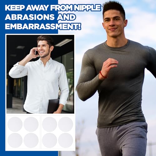 Syhood 200/100 Pcs Nipple Covers for Men Anti-Chafing Protector Nipple Tape Men Pasties Covers Sticker for Running Sports