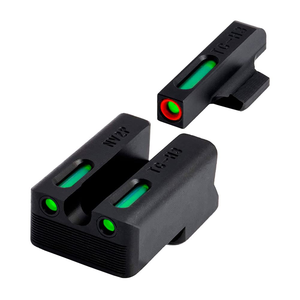 TRUGLO TFX PRO Handgun Sight | Compact Snag-Free Durable Shock-Resistant Glowing Tritium & Fiber-Optic Xtreme Night Sight with High Contrast Orange Front Ring, Compatible with 1911 270/500 Handguns