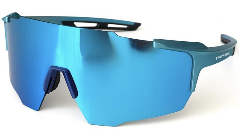 grinderPUNCH Sports Sunglasses Cycling Glasses UV Protection for Driving Running Hiking Fishing (Blue)