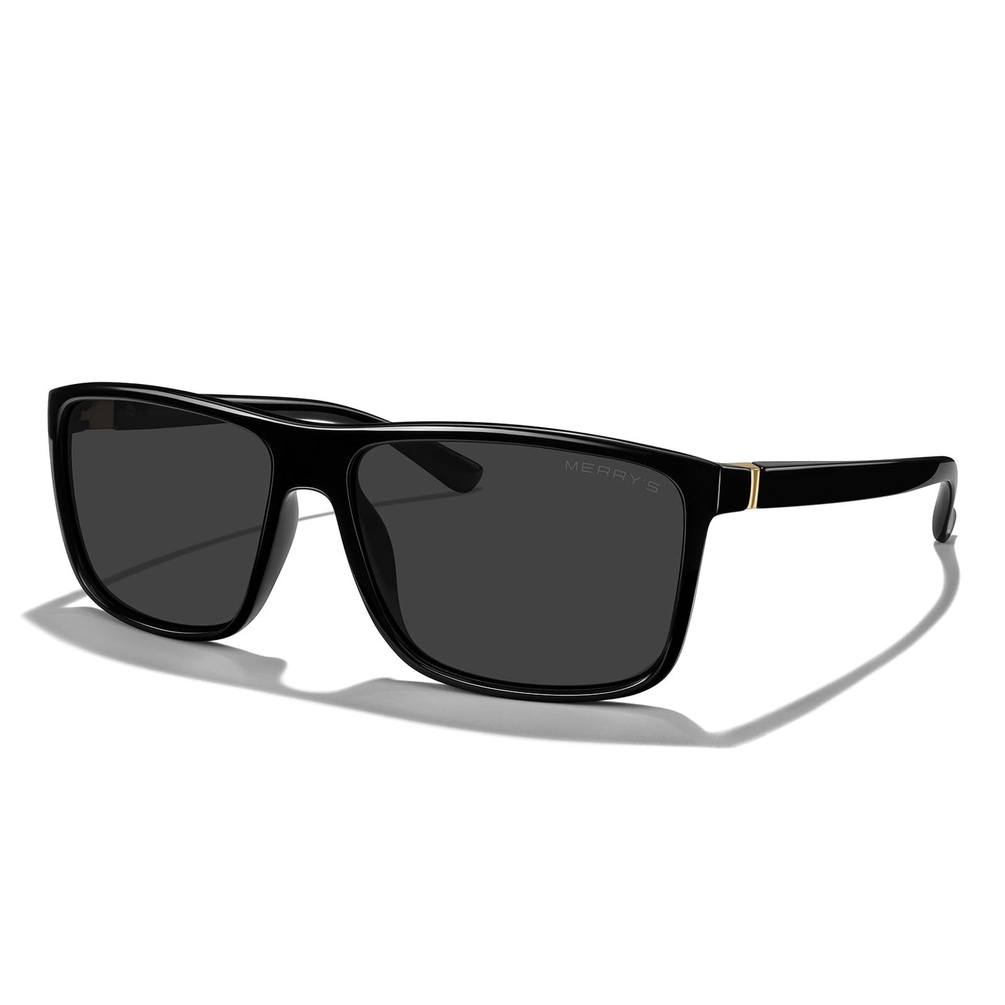 MERRY'S Rectangular Polarized Sports Sunglasses for Men Women Cycling Driving Fishing UV400 Protection S8225