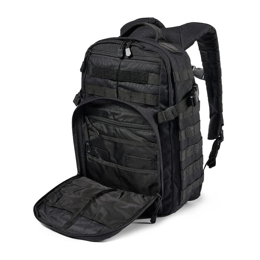 5.11 Tactical Backpack – Rush 12 2.0 – Military Molle Pack, CCW and Laptop Compartment, 24 Liter, Small, Style 56561, Black