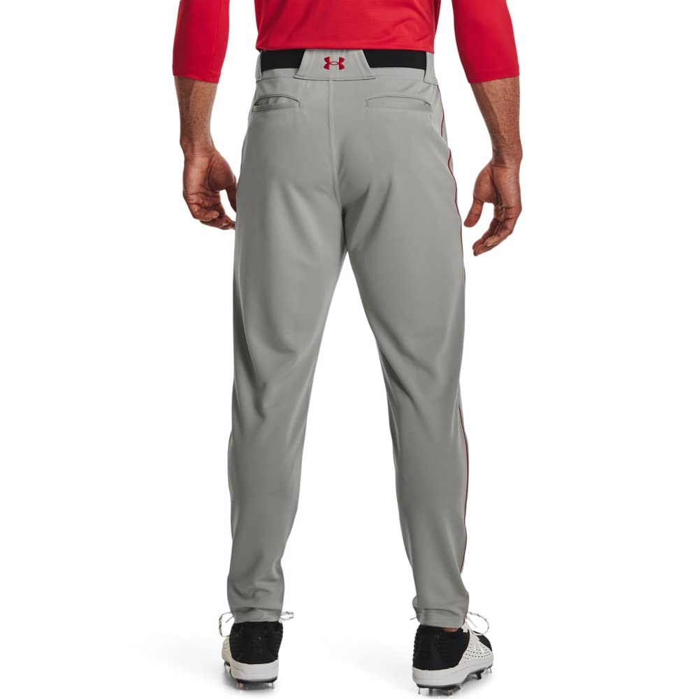 Under Armour Men's Utility Baseball Straight Leg Pant Pipe 22, (083) Baseball Gray/Red/Red, XX-Large