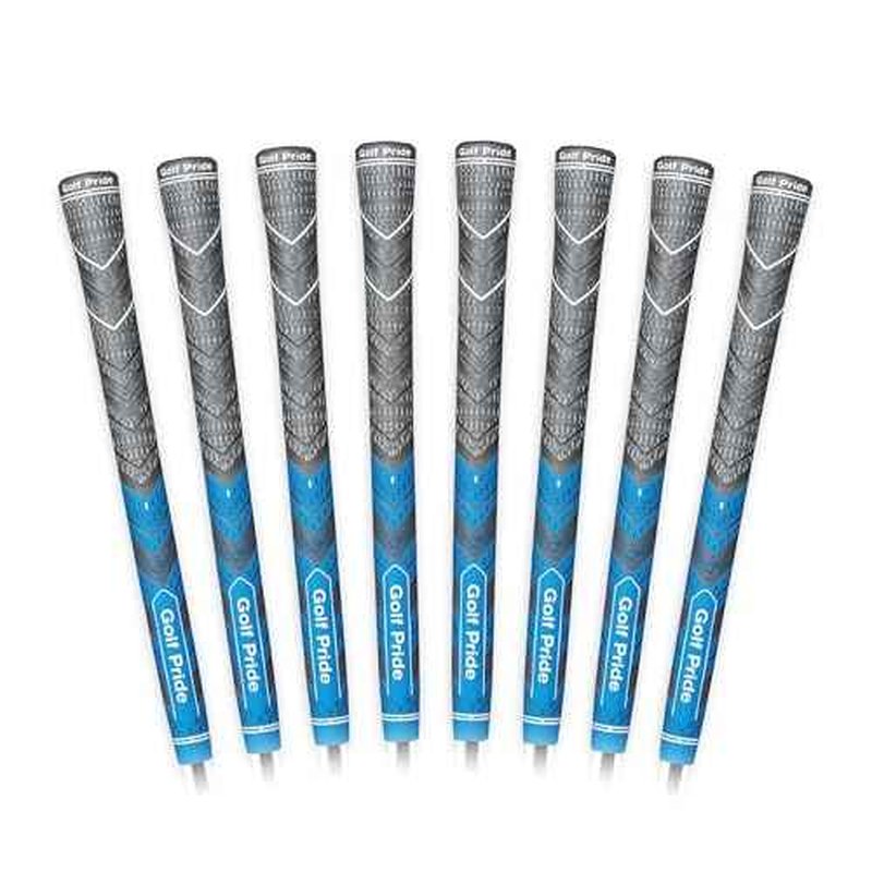 Golf Pride MCC Plus4 Golf Club Grip - All-Weather Hybrid Grip with Larger Lower Hand - Brushed Cotton Cord & Pebbled Texture - Blue