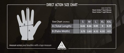 Direct Action Light Gloves Leather Coyote Brown Large