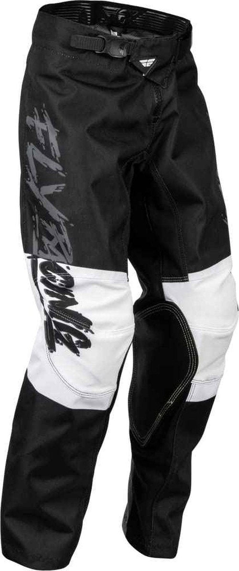 Fly Racing 2023 Youth Kinetic Khaos Pants (Grey/Black/White, 18)