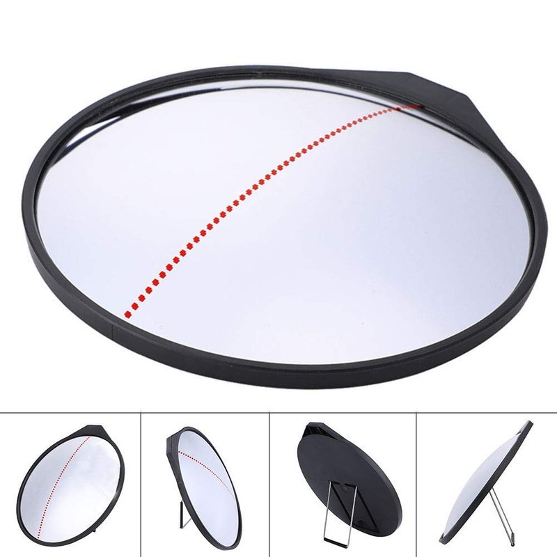 equlup Golf Mirror, 360Degrees Full Swing Putting Convex 25cm/9.8in Diameter Practice Training Aid with Adjustable Angle Stable Stand for Beginners and Enthusiasts