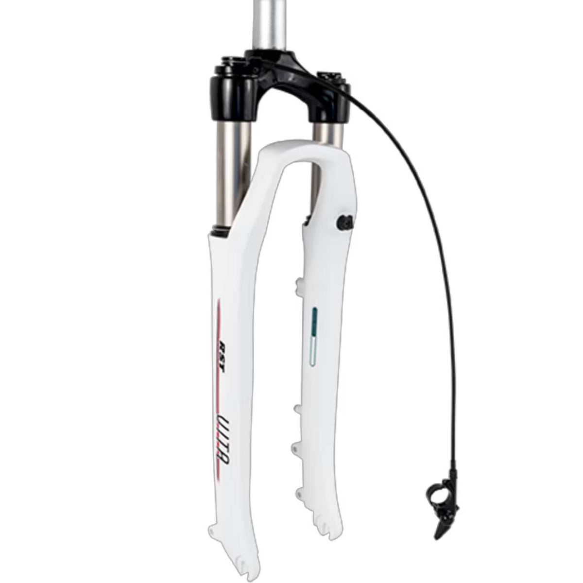 700c Bicycle Suspension Fork with 60mm Travel, Lockout, Threadless, Q/R