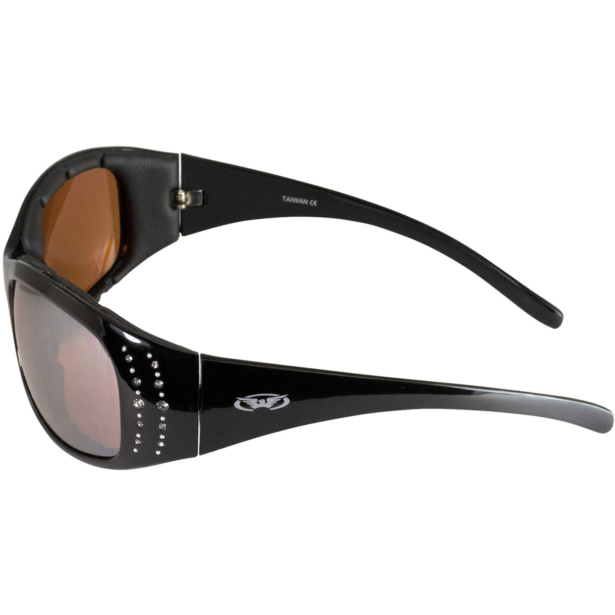 Women's Motorcycle Riding Glasses with Foam Padding and Smoke Lens